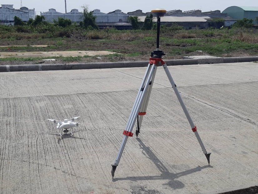 การทำงานเครื่องรับสัญญาณดาวเทียม GNSS ร่วมกับ โดรน (Drone)